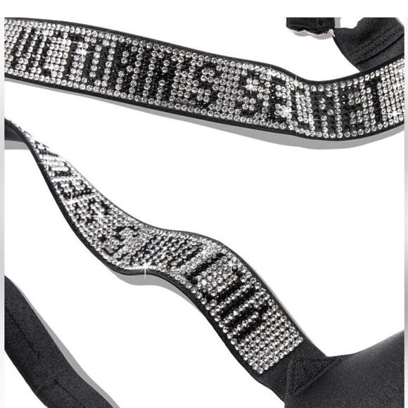 Victorias Secret Swim Shine Strap Sexy Tee Push Up Bikini Top Black - Picture 5 of 9